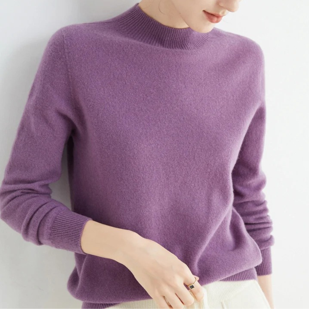 Sweater de malha da Caxemira para mulheres