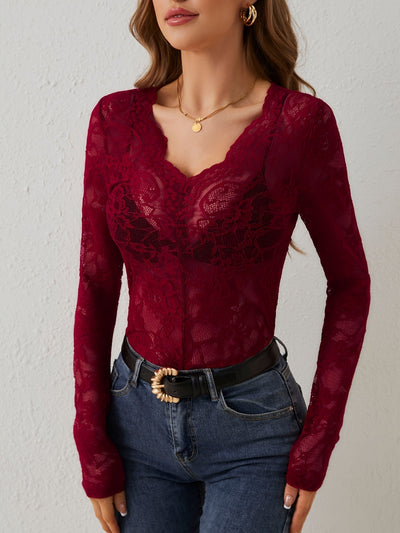 Camisa de renda para mulheres