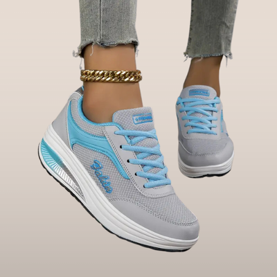 Zapatillas con plataforma y estampado llamativo para mujer - calzado informal de caña alta