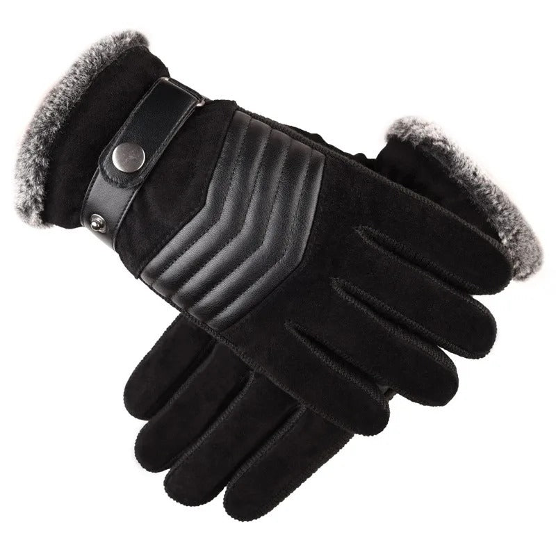 Luvas de couro casuais para homens
