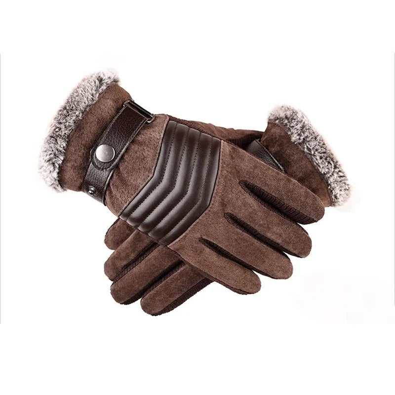 Luvas de couro casuais para homens