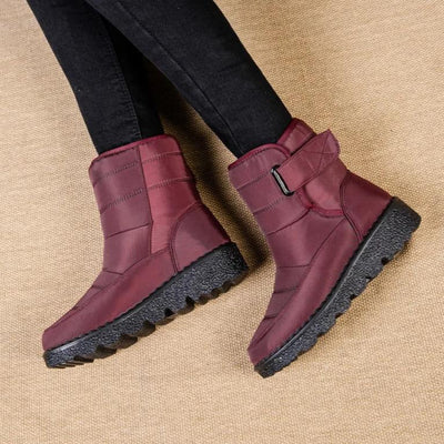 Botas de neve à prova d'água e não deslizantes para mulheres