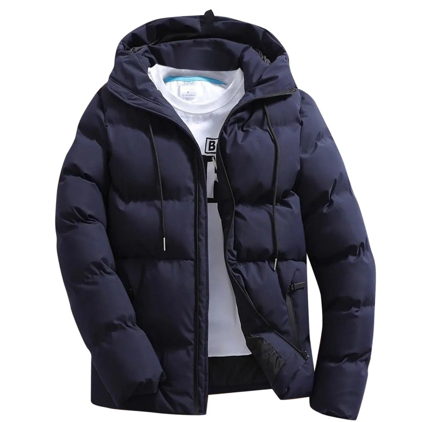 Jaqueta polar com capuz masculino