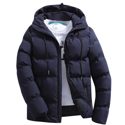 Jaqueta polar com capuz masculino