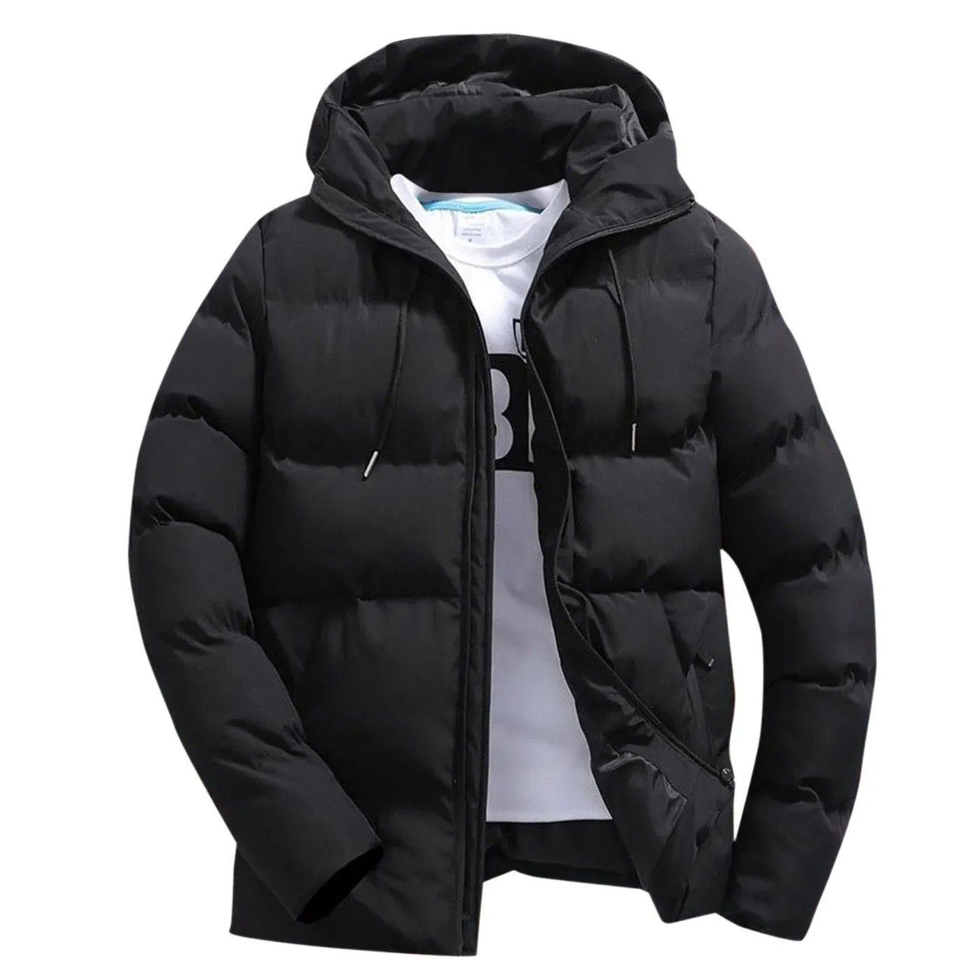 Jaqueta polar com capuz masculino
