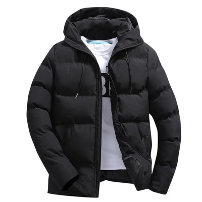 Jaqueta polar com capuz masculino