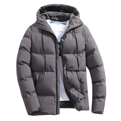 Jaqueta polar com capuz masculino