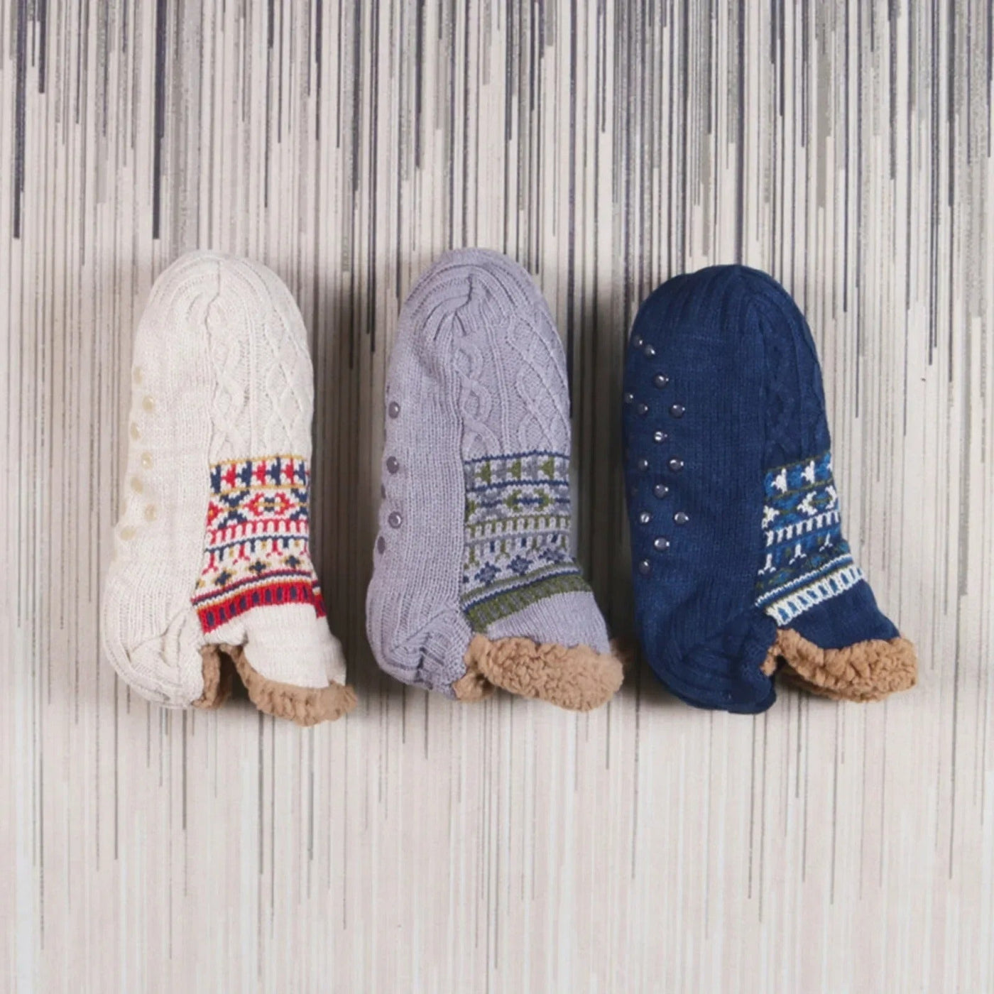 Meias de inverno anti -Slip para interior