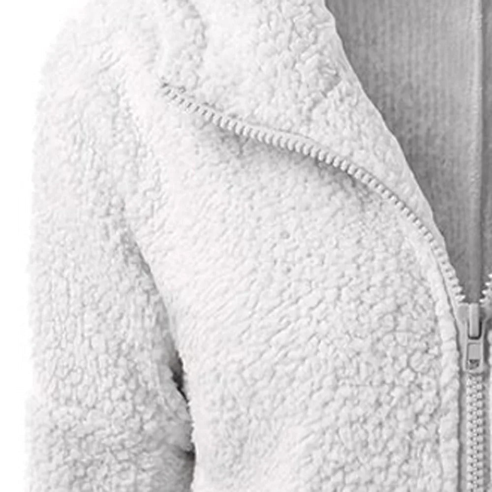 Jaqueta de inverno feminina com capuz polar