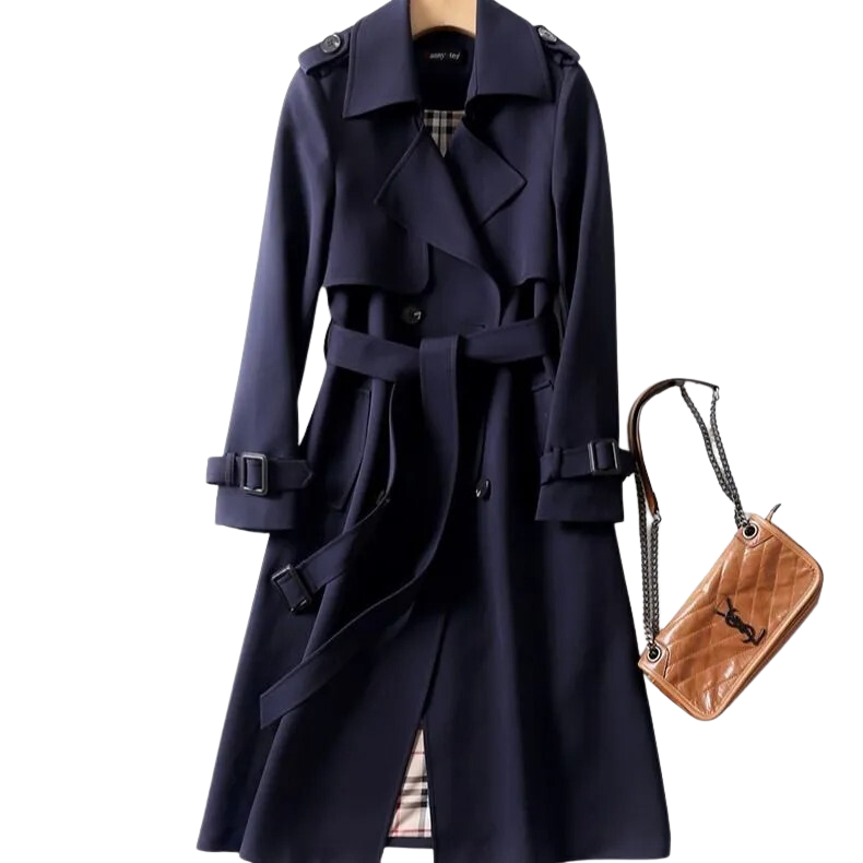 Elegante Gabardina para Senhora: Atemporal, Luz e Estilo
