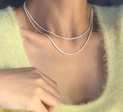 Conjunto de luz das estrelas de prata
