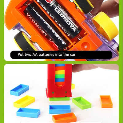 Stack bricks - Domino Montessori train toy