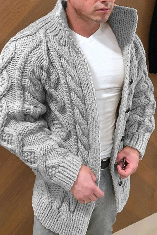 Dawe - Cardigan de ante com o pescoço masculino