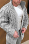 Dawe - Cardigan de ante com o pescoço masculino