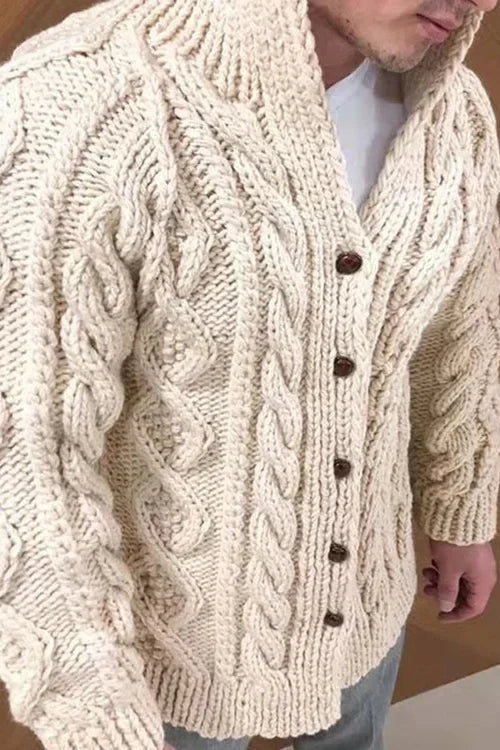 Dawe - Cardigan de ante com o pescoço masculino