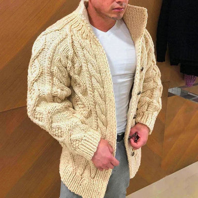 Dawe - Cardigan de ante com o pescoço masculino