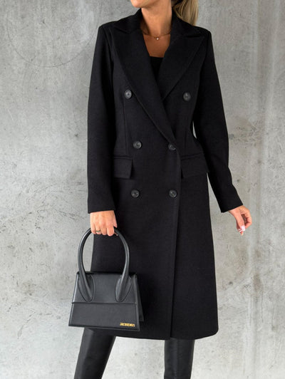 Marina | Elegante casaco largo de mulher com um corte elegante