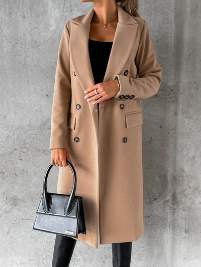 Marina | Elegante casaco largo de mulher com um corte elegante