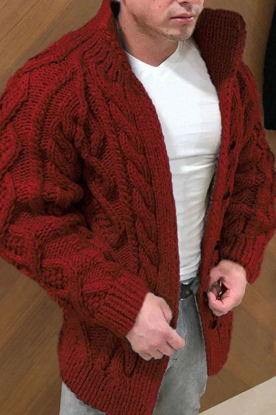 Dawe - Cardigan de ante com o pescoço masculino
