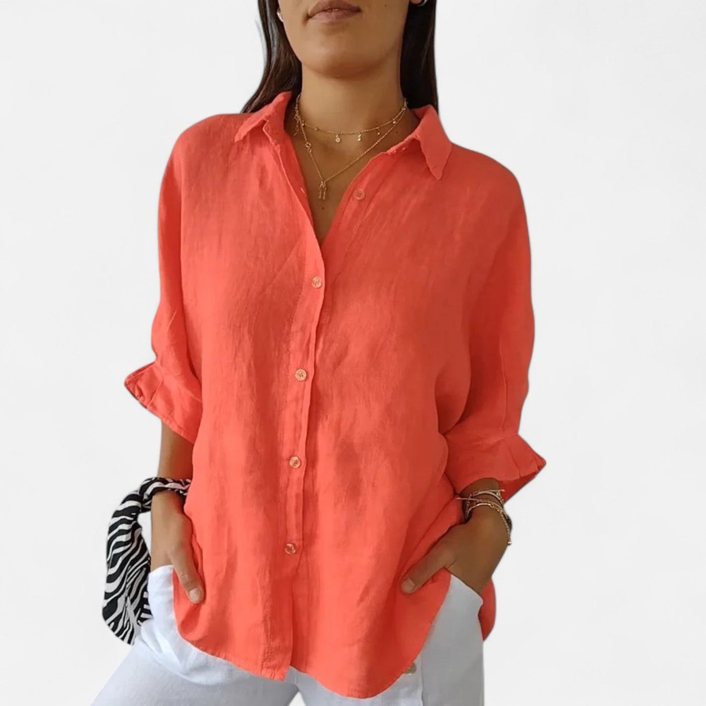 Monarquia antiga | Camisa de verão feminina - Gracia sem esforço, elegância respirável