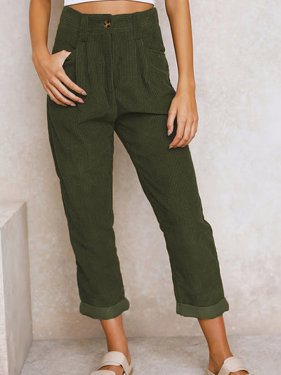 Pantalones casual de talle alto para mujer