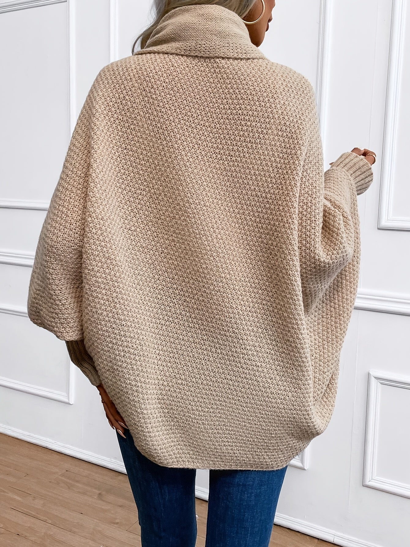 Elegante langärmelige Strickjacke aus Kaschmir für Frauen - perfekt für den Winter