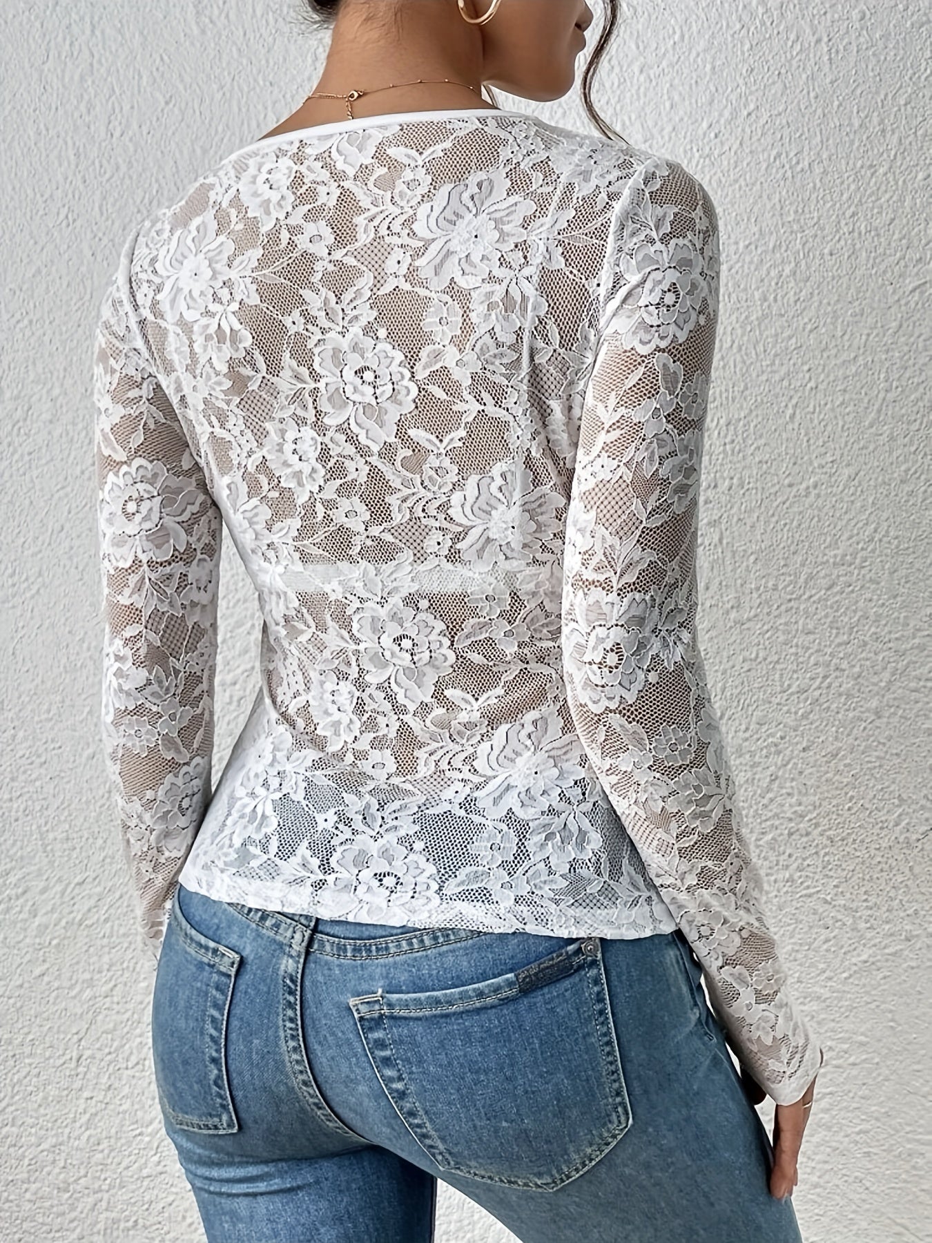 Camisa de renda para mulheres
