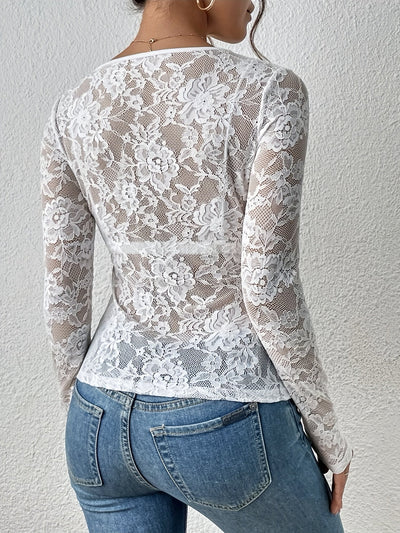 Camisa de renda para mulheres