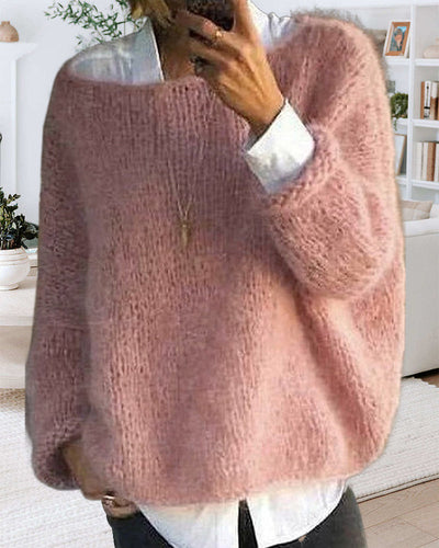Jersey clásico de punto sin hombros para mujer