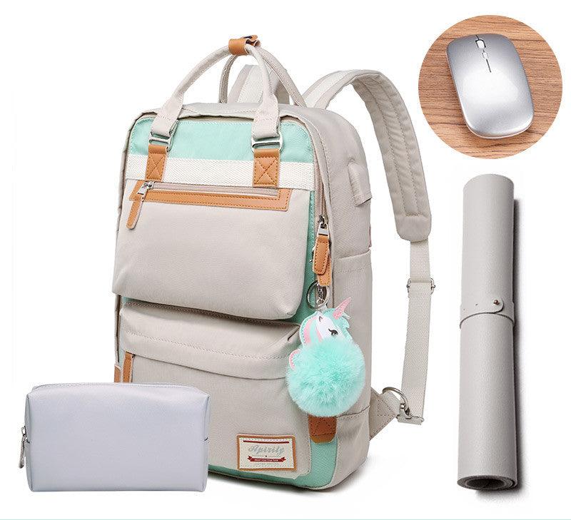 Mochila impermeável elegante com um compartimento de laptop de 15,6 polegadas