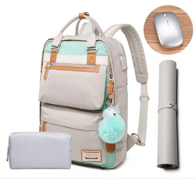Mochila impermeável elegante com um compartimento de laptop de 15,6 polegadas