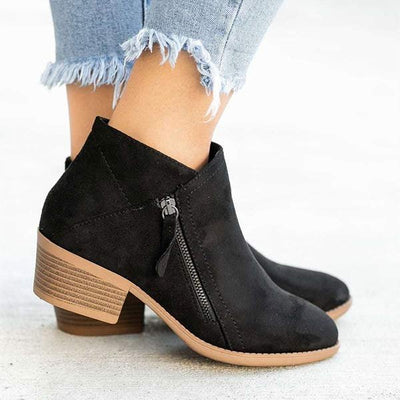 Botas de couro ortopédicas para mulheres