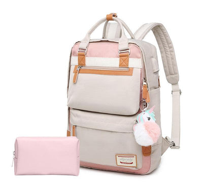 Mochila impermeável elegante com um compartimento de laptop de 15,6 polegadas