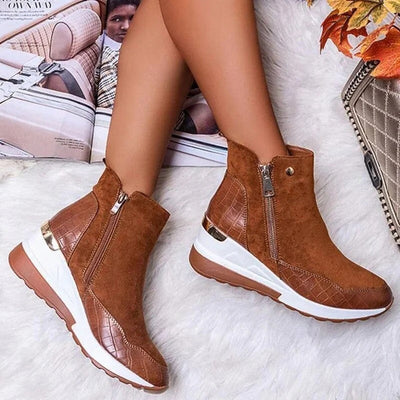 Botas de couro ortopédicas para mulheres | Suave