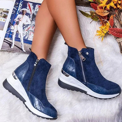Botas de couro ortopédicas para mulheres | Suave