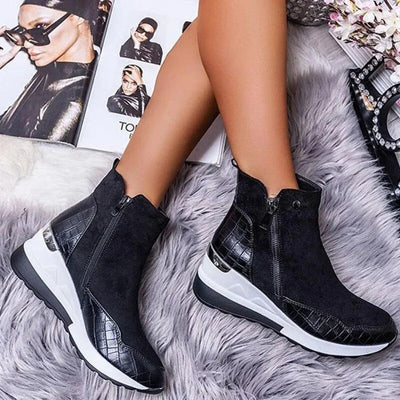Botas de couro ortopédicas para mulheres | Suave