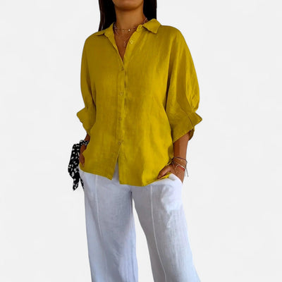 Monarquia antiga | Camisa de verão feminina - Gracia sem esforço, elegância respirável