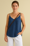 Top Summer Top Summer for Women - V estilo da linha do pescoço com toque leve