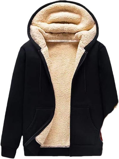 Jaqueta polar grossa e quente para homens
