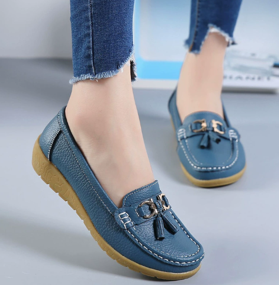 Mocasines de piel para mujer | Ortopedia