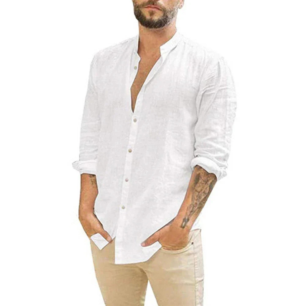 Brendon - camisa moderna de mangá longa com pescoço alto