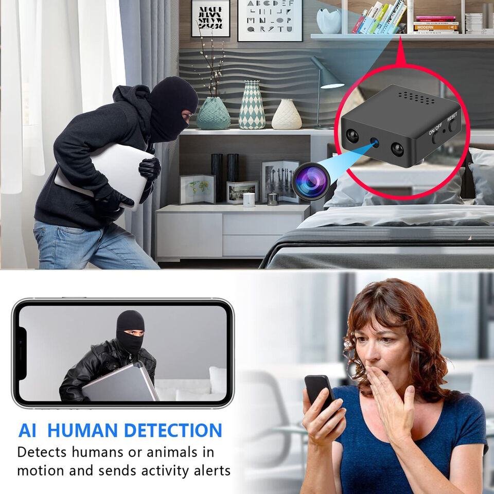 Câmera Micro HD com WI -FI e Audio - Câmara de Segurança Compacta com Visão Noturna