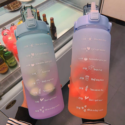 Motivational water bottle | 2l respectful of the environment