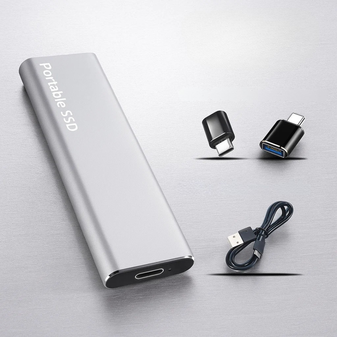 SSD portátil com transferência rápida de dados USB-C