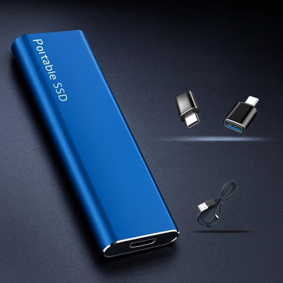 SSD portátil com transferência rápida de dados USB-C