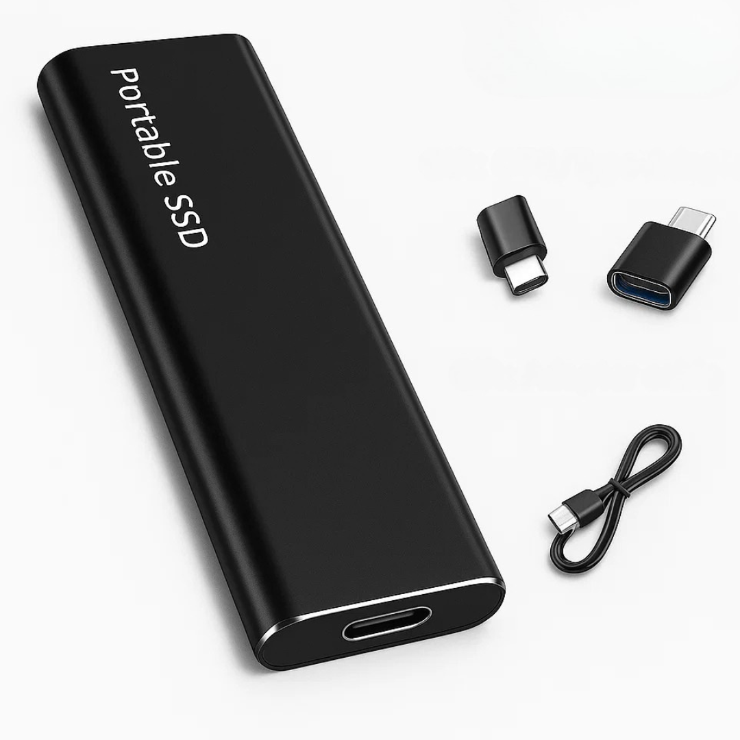 SSD portátil com transferência rápida de dados USB-C