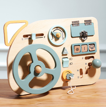 TinyDrive | Brinquedo montessori com volante de madeira