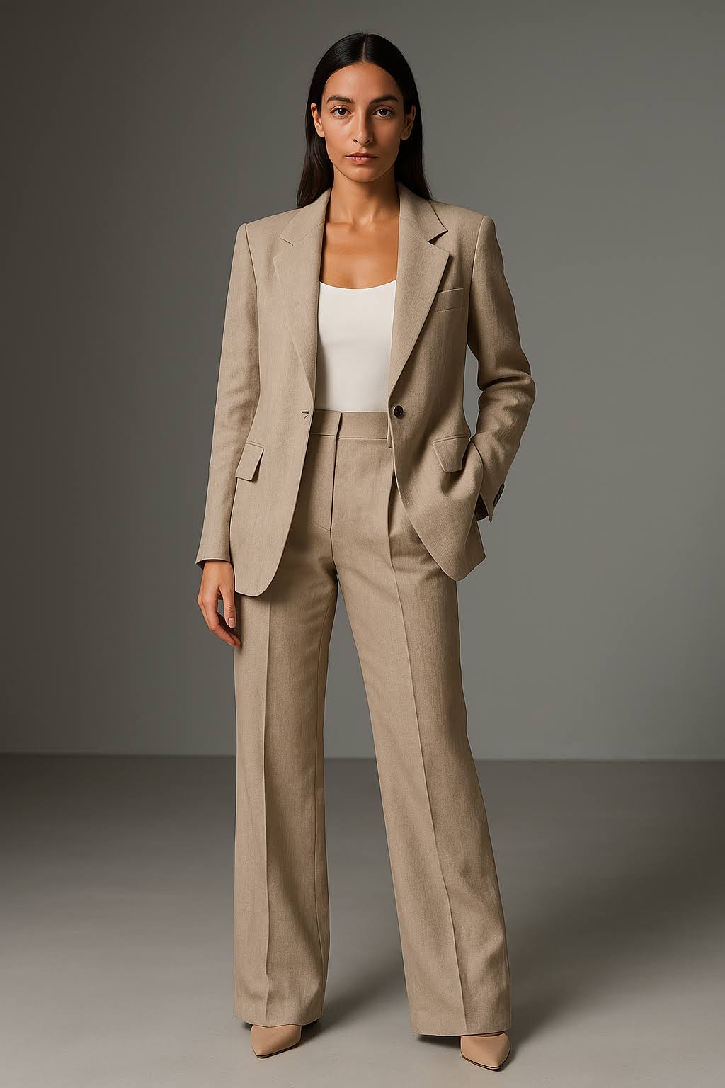 Zweiteiliges Damen Anzugset – Blazer & Hose im Business-Look