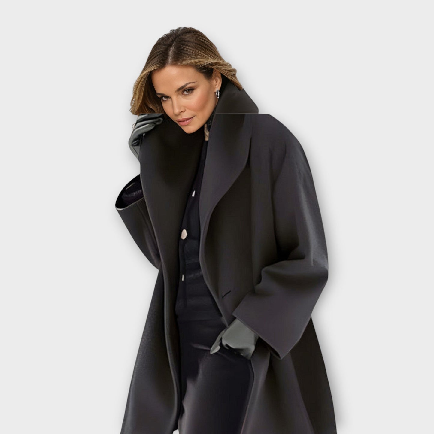 Damen Oversized Wintermantel im modernen Stil