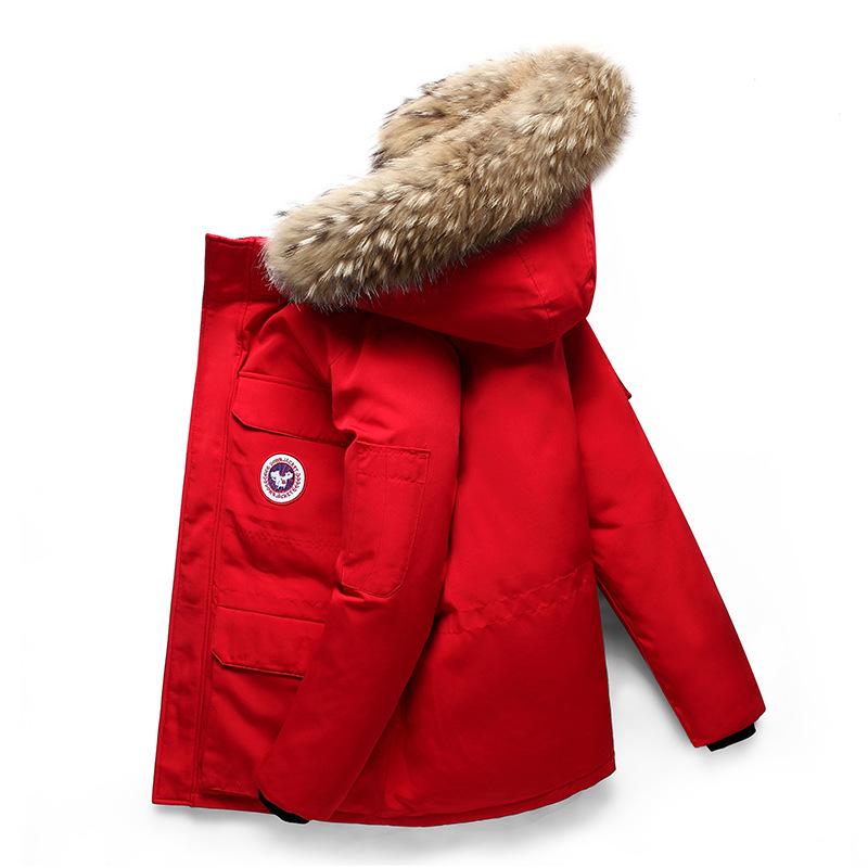 Warmer und dicker Herren Parka Bequeme Winterjacke | mit Fellkapuze